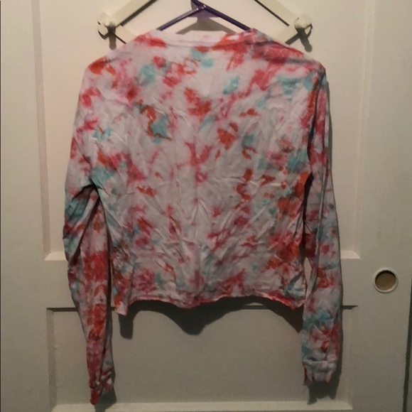 Pink by VS long sleeve crop tee - Picture 3 of 3